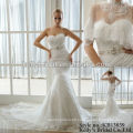 Latest Style Ruffle and Lace Mermaid Wedding Dress with Jacket